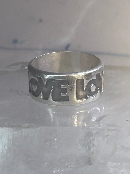 Love Ring bell Trading co band LOVE Valentine band size 9.50 sterling silver women men