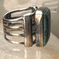 Turquoise ring wide band southwest size 6.75 sterling silver women