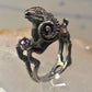 Ram ring sculptural Aries band leaves size 5.75 sterling silver women
