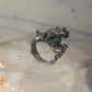 Ram ring sculptural Aries band leaves size 5.75 sterling silver women