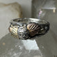Black Hills Gold ring leaves band boho size 5 sterling silver women