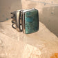 Turquoise ring wide band southwest size 6.75 sterling silver women