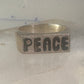 Peace ring Mexico Mexican band solid heavy size 9.5 sterling silver women men