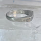 Peace Ring Cross band size 6.75 sterling silver women men
