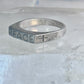 Peace Ring Cross band size 6.75 sterling silver women men