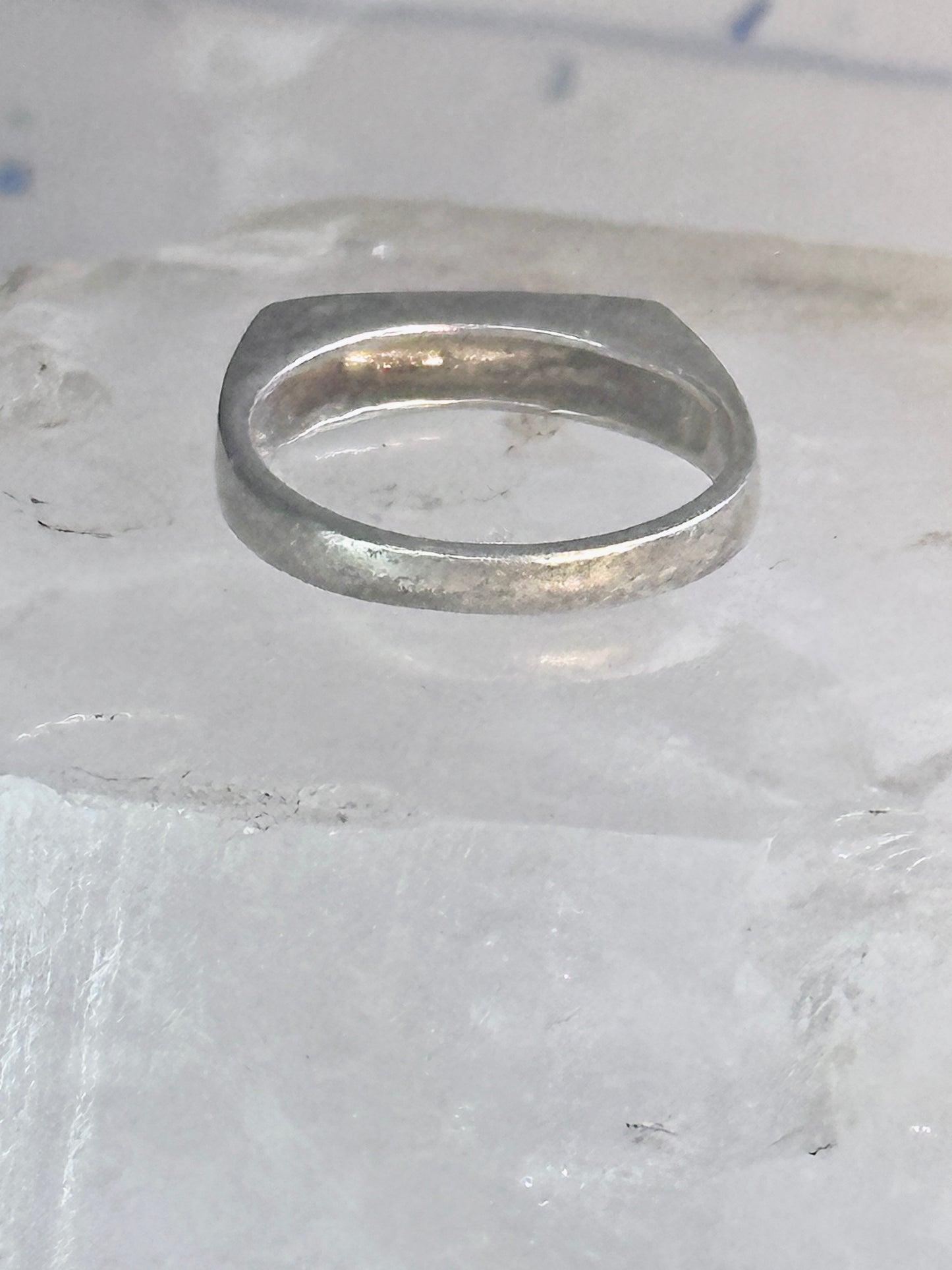 Peace Ring Cross band size 6.75 sterling silver women men