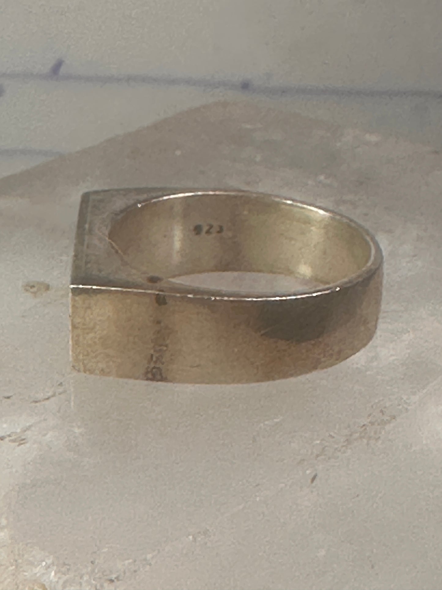 Peace ring Mexico Mexican band solid heavy size 9.5 sterling silver women men