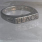 Peace Ring Cross band size 6.75 sterling silver women men