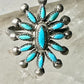 Turquoise ring Zuni petite point size 5.5 sterling silver women girls&nbsp;