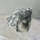 Face ring classic mythology woman band birds or snakes head Medusa?sterling silver size 5.75 women