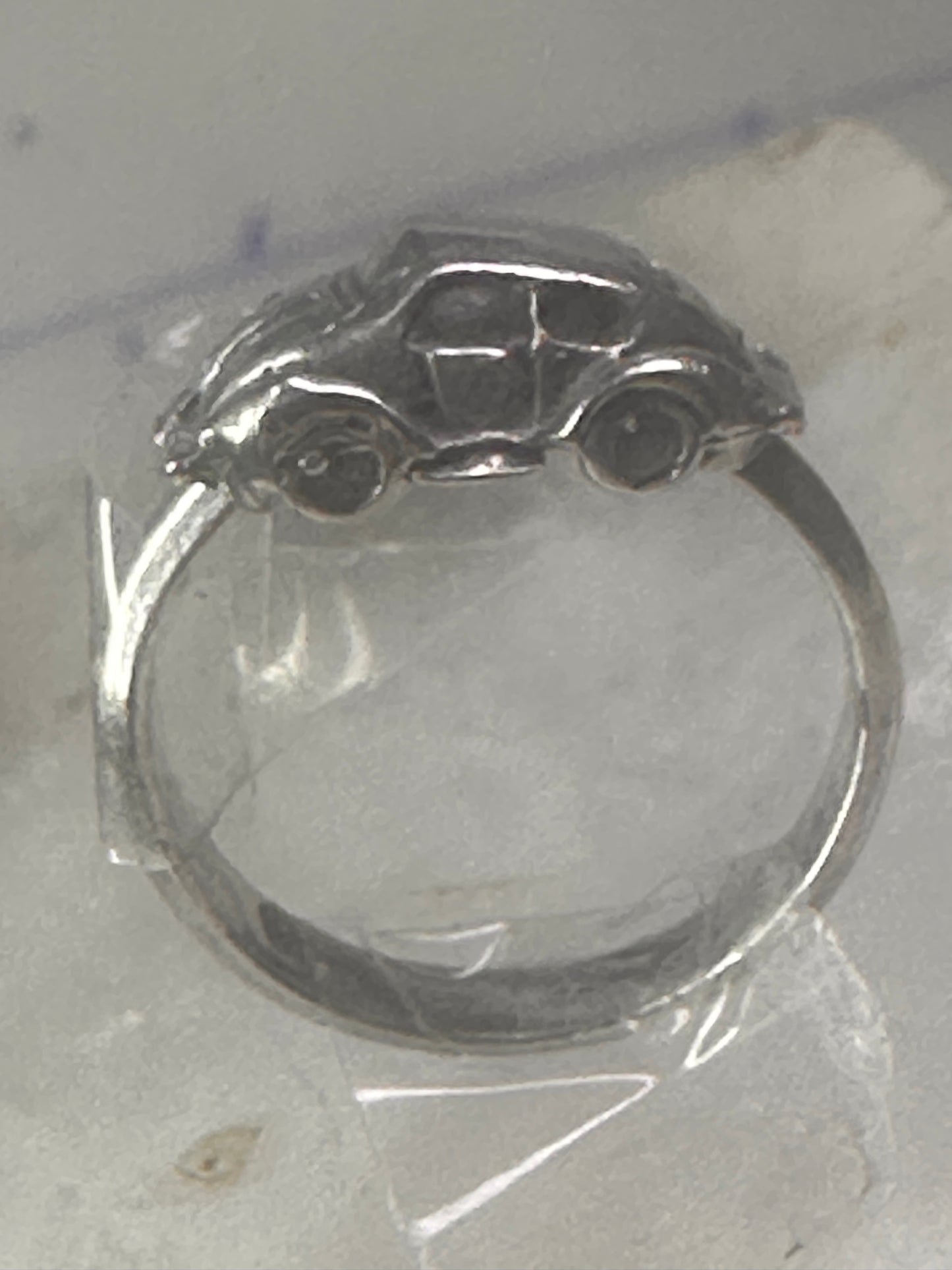 Car ring moving car volkswagen bug band solid size 5.25 sterling silver women