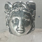 Face ring classic mythology woman band birds or snakes head Medusa?sterling silver size 5.75 women