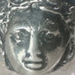 Face ring classic mythology woman band birds or snakes head Medusa?sterling silver size 5.75 women