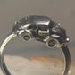 Car ring moving car volkswagen bug band solid size 5.25 sterling silver women