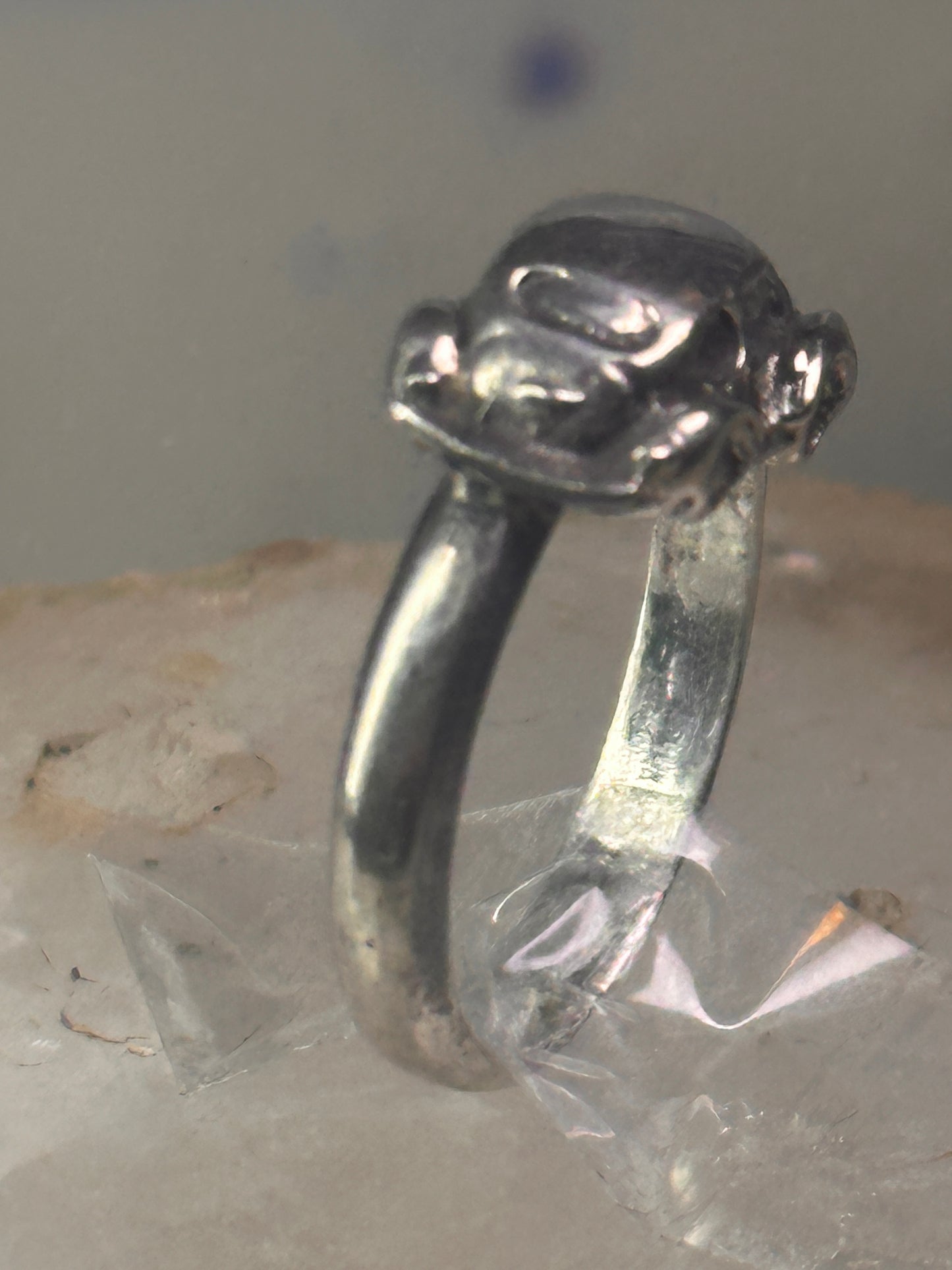Car ring moving car volkswagen bug band solid size 5.25 sterling silver women