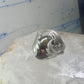 Fire Agate ring Navajo leaves band sterling silver size 11 women men