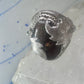 Fire Agate ring Navajo leaves band sterling silver size 11 women men