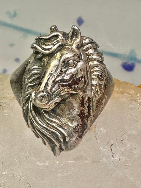 Horse ring size 6 cowgirl southwest sterling silver women girls