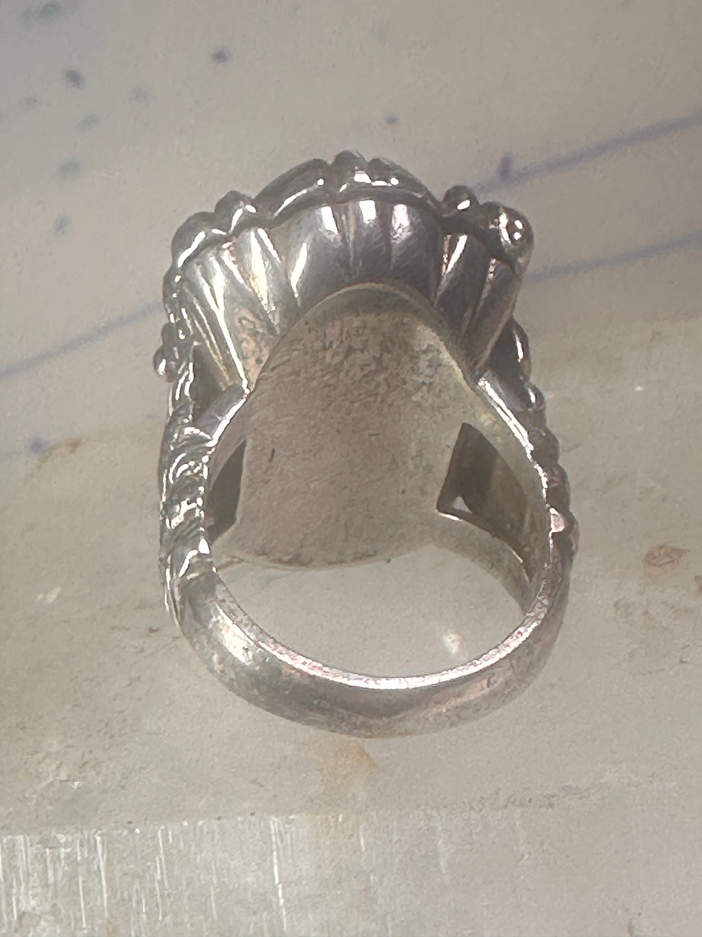 Poison ring lady Victorian pill poison band solid size 6.50 sterling silver women