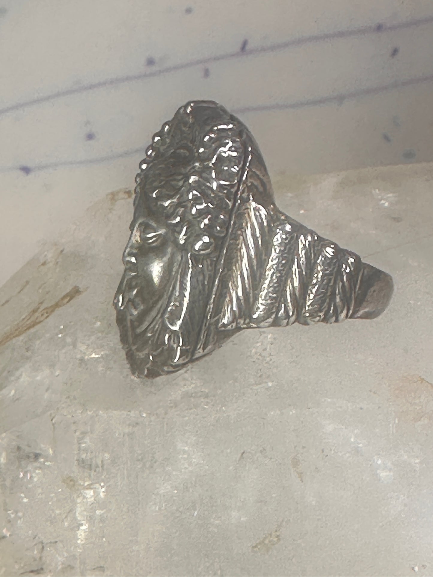 Poison ring lady Victorian pill poison band solid size 6.50 sterling silver women