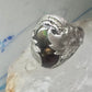 Fire Agate ring Navajo leaves band sterling silver size 11 women men