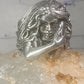 woman face ring lady band heavy solid size 8 sterling silver women