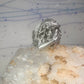 woman face ring lady band heavy solid size 8 sterling silver women
