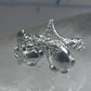 Koi fish Ring signed EA fish band size 8 pinky sterling silver women girls