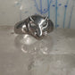 Cat ring face signed CBP 925 size 8 sterling silver women girls