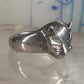 Cat ring face signed CBP 925 size 8 sterling silver women girls