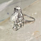 Pearl ring Art Nouveau Deco floral flower size 2.5 pinky sterling silver women girls