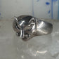 Cat ring face signed CBP 925 size 8 sterling silver women girls