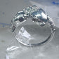 Koi fish Ring signed EA fish band size 8 pinky sterling silver women girls