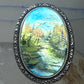 Landscape ring trees river seagulls size 7.75 mop sterling silver Amy Russell Kahn
