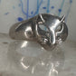 Cat ring face signed CBP 925 size 8 sterling silver women girls