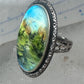 Landscape ring trees river seagulls size 7.75 mop sterling silver Amy Russell Kahn
