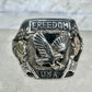 Freedom USA biker band Eagle size 10 mop sterling silver men