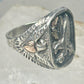 Eagle ring leaves heart band size 11.50 sterling silver women men