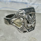 Freedom USA biker band Eagle size 10 mop sterling silver men