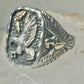 Eagle ring leaves heart band size 11.50 sterling silver women men