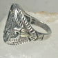Eagle ring leaves heart band size 11.50 sterling silver women men