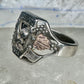 Freedom USA biker band Eagle size 10 mop sterling silver men