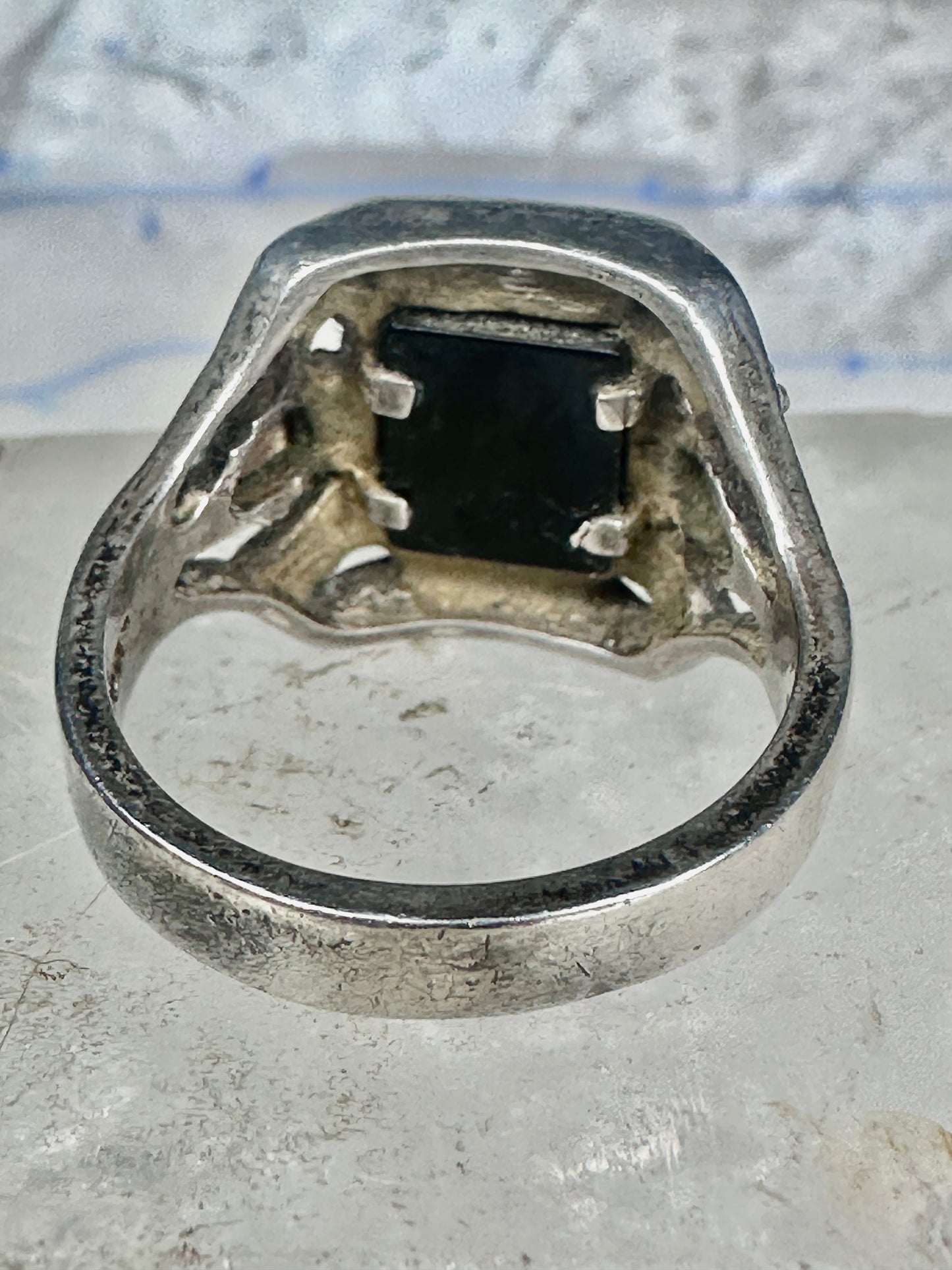 Freedom USA biker band Eagle size 10 mop sterling silver men