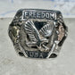 Freedom USA biker band Eagle size 10 mop sterling silver men