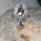 Eagle ring Crystal Rainbow prism orb by Shube size 4.50 pinky sterling silver band