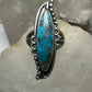 Navajo ring long turquoise size 6.75 sterling silver women girls