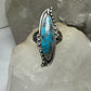 Navajo ring long turquoise size 6.75 sterling silver women girls