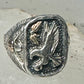 Eagle ring leaves heart band size 11.50 sterling silver women men