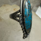 Navajo ring long turquoise size 6.75 sterling silver women girls