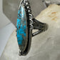 Navajo ring long turquoise size 6.75 sterling silver women girls